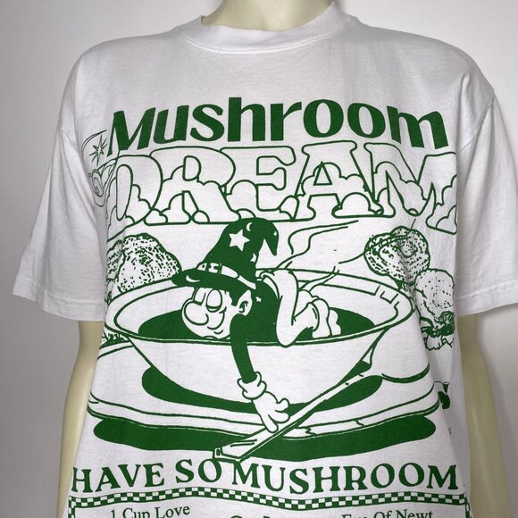 ONLINE CERAMICS White Cotton 'Mushroom' T-Shirt - Picture 7 of 9